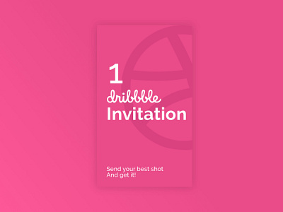 1 dribbble invite app application brand branding business design dribbble dribbble invite illustration invite