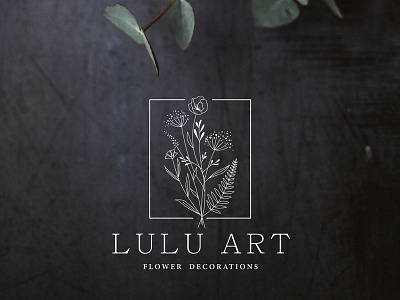 Logo Design - Lulu Art - Flower Decorations art bouquet brand branding design designer flower graphic illustration logo