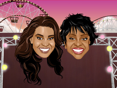 Jordin Sparks and Gladys Knight gladys knight jordin sparks tim paul tim paul illustrations