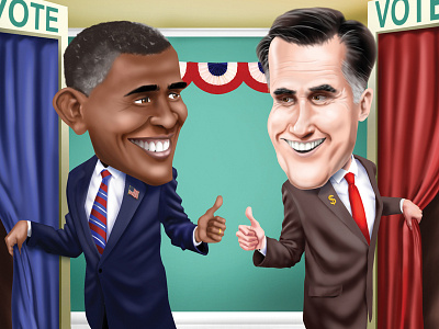 Election Selection election obama romney tim paul tim paul illustrations