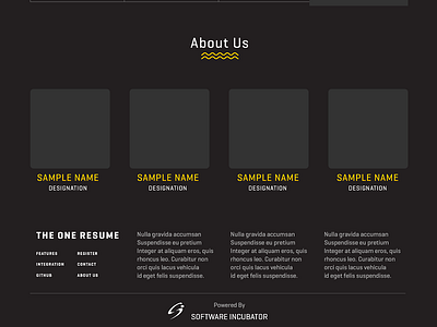 The One Resume - Homepage UI Design design homepage one resume ui ux