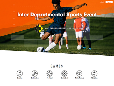 Sports Event design event sports ui web