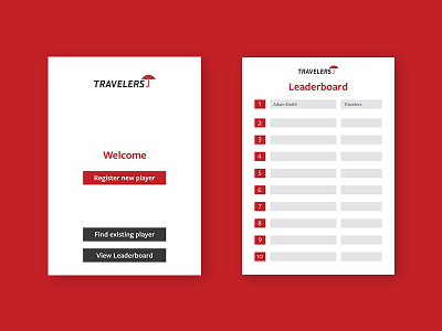 Travelers Insurance app design ui ux