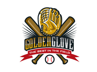 Golden Globe baseball branding glove logotype