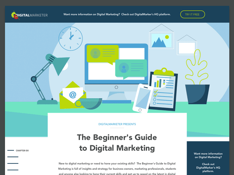 Beginner's Guide To Digital Marketing digital marketing e learning graphic design illustration ui ux web design