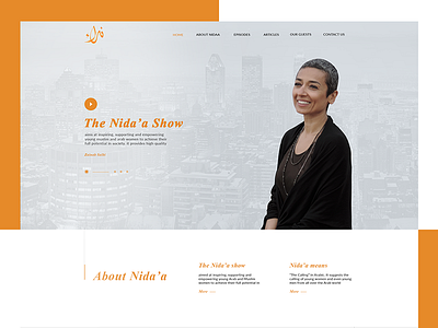 Nida'a Show Website design illustrator photoshop ui ux web