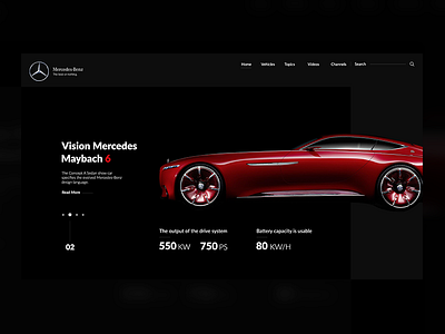 Mercedes Benz Website design photoshop ui ux web