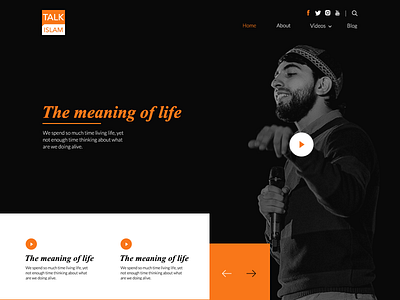 Talk Islam website design photoshop ui ux web