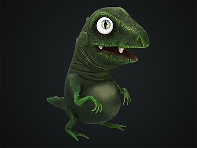 RAWR 3d character dinosaur lowpoly stylized