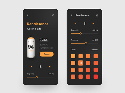 Spray Paint App app design graffiti minimalism mobile app paint shop spray can spray paint ui ux