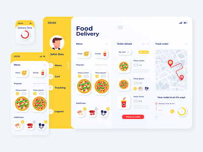 Food Delivery UI/UX and CRM crm dashboad food food app food delivery food delivery app ios mobile mobile app mobile design mobile ui ui ux