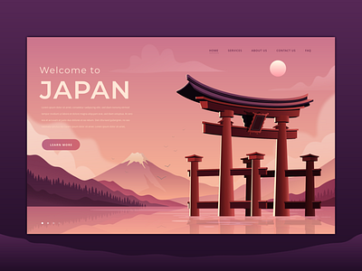 Welcome to Japan art design illustration illustration art japan landing landing page web webdesign webpage website