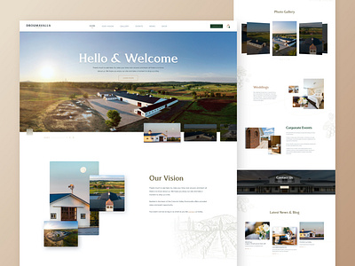 Golf club and Winery Landing Page