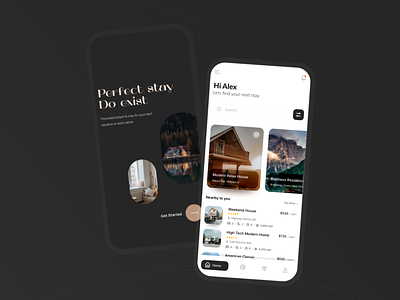 House booking app airbnb booking clean home booking home rent house rent mobile mobile app mobile app design modern rent stay smart home smart house ui ux