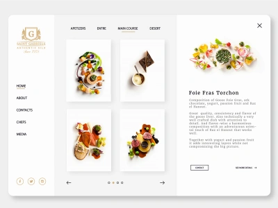 Fine Dining Restaurant UI/UX Design design food restaurant ui ux web