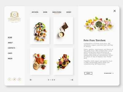 Fine Dining Restaurant UI/UX Design app design food restaurant ui ux