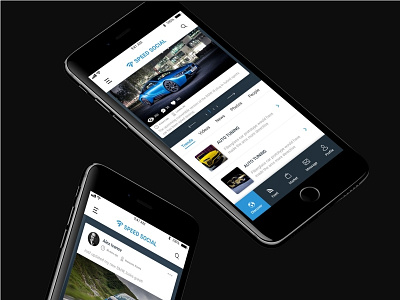 Social media UI/UX for car owners and car sellers app blue bmw car design ios media social ui ux
