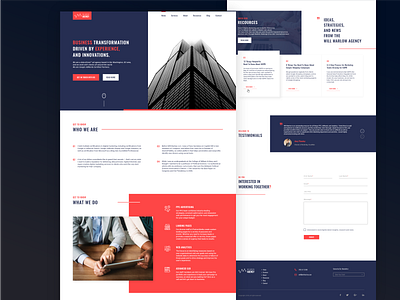 Digital Agency Corporate Landing Page Design adobe agency corporate design digital landing web website xd