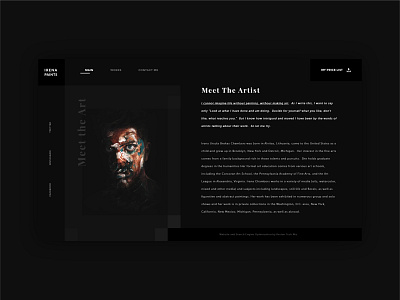 Artist web design concept