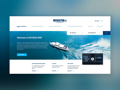 Maritime Training Courses Concept adobe branding design landing landing page photographer ship simple typography ui ux web webdesign webpage website xd