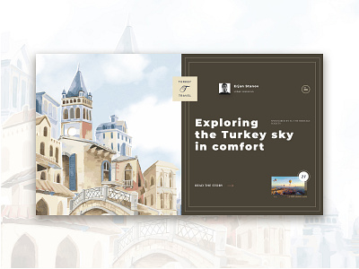 Turkey Travel Guide Landing Concept Made in Adobe XD agency branding design hand draw illustration landing landing page travel turkey typography ui ux web webdesign webpage website xd