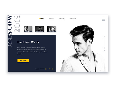 Moscow Fashion Week 2019 Concept made in Adobe XD clean design ecommerce fashion fashion blog landing landing page modern photograhy typography ui ux web webdesign website