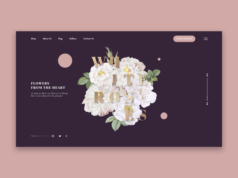 Flower Shop Homepage Concept by Alex Socoloff on Dribbble