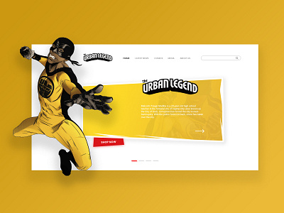 Marvel Style Superhero Landing Page clean design illustration landing landing page marvel superhero typography ui ux web webdesign webpage website