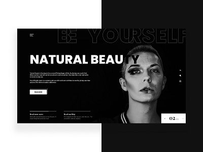 Natural Beauty Web design Landing Concept clean design landing landing page modern photograhy simple typography ui ux web webdesign webpage website xd