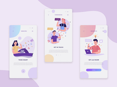Inspiration and Social app For designers and Developers Concept agency app branding clean creative creative agency design designers illustration ios messanger social app social media typography ui ux vector xd