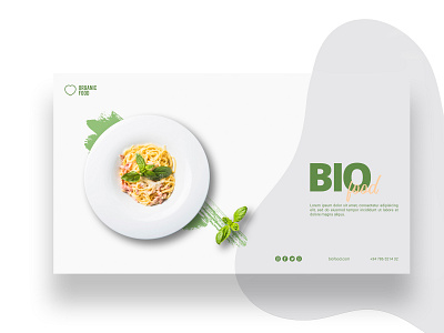 Bio Food Organic Food Market Restaurant Landing Concept bio branding design flat food food app landing landing page logo minimal organic pasta typography ui ux web webdesign webpage website