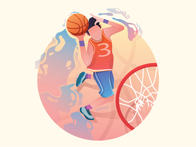 Basketball Illustration animation app basketball branding design flat icon illustraion illustration art illustrator landing landing page logo minimal sport ui ux vector web website