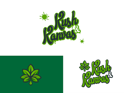 Kush & Kanvas Art Studio Logo animation brand design brand identity branding branding design calligraphy cannabis logo icon identity branding identity design lettering logo logo design logo mark logos logotype marijuana logo modern logo typography vector