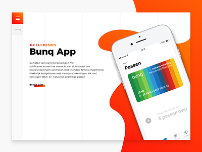 Portfolio Website Idea bunq design desktop gradient iphone ui ux website