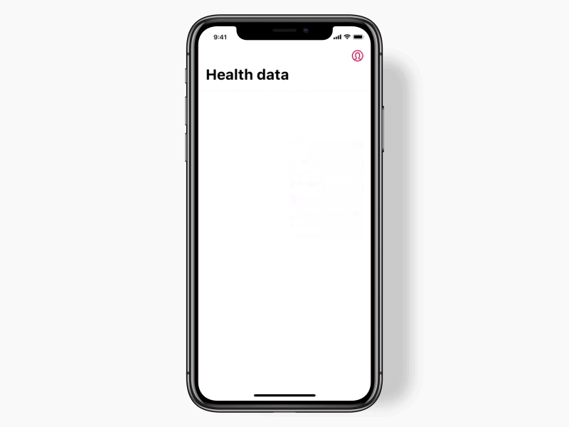 ❤️ Health data tracker app apple design interaction ios iphone principleapp sketch ui ux