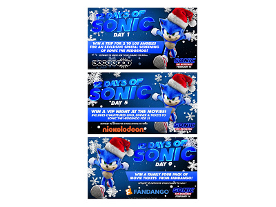 Sonic the Hedgehog Movie - Contest Ads branding digital production graphic design