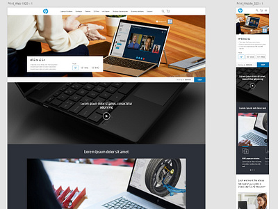 HP PC Homepage digital production graphic design ui ux