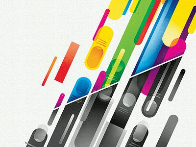 Sound and Color: AIGA Atl Poster Show + Mixtape Collaboration aiga alabama shakes album atlanta design geometric illustration music poster rainbow sound and color