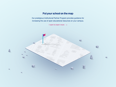OpenStax Impact city map isometric landing page maps ui vector design