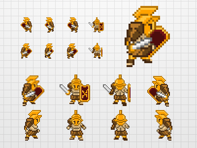 Gladiator Sprites for iPhone Game game gladiator ios iphone sprite