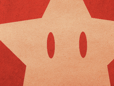 Star Power! game mario minimalist nintendo poster star video