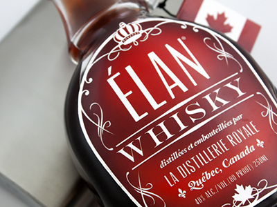 Élan Whisky Detail canadian label product design whisky
