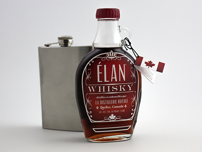 Élan Whisky Bottle canadian label product design whisky
