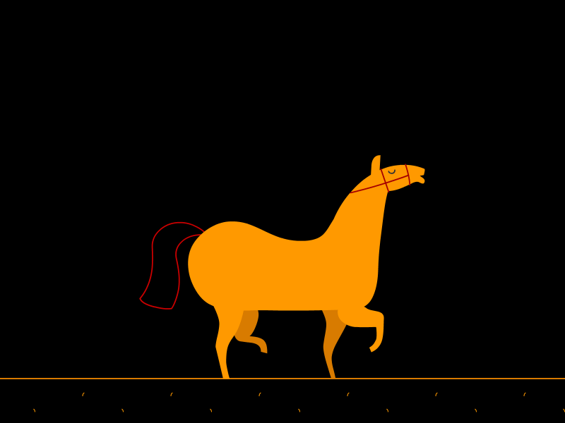Tuesday Trot 2d animation cycle flash gif horse trotting