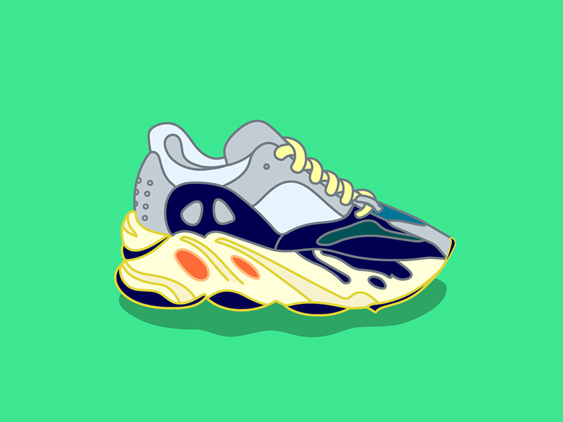 yeezy wave runner cartoon