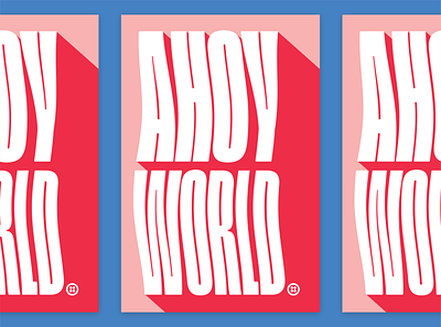 ahoy world! posters typogaphy