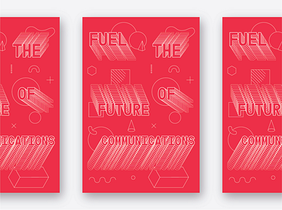 Fuel the Future of Communications Poster 24x36 branding illustration poster poster art poster design shapes