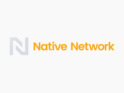 Native Network Logo Design - Branding branding icon identity letter logo mark n negative space type