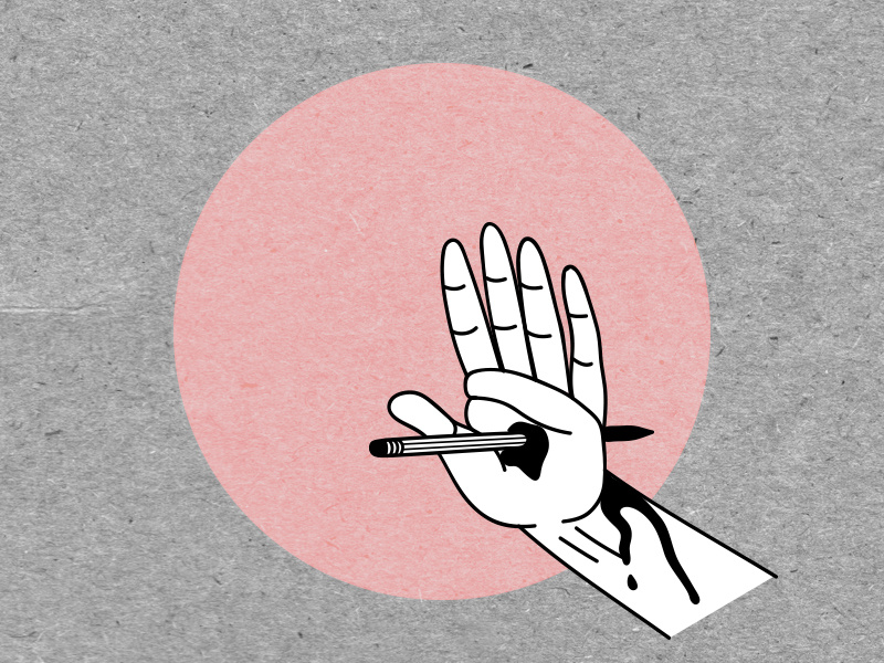 Karōshi - Death by overwork karōshi overwork pink pencil hand