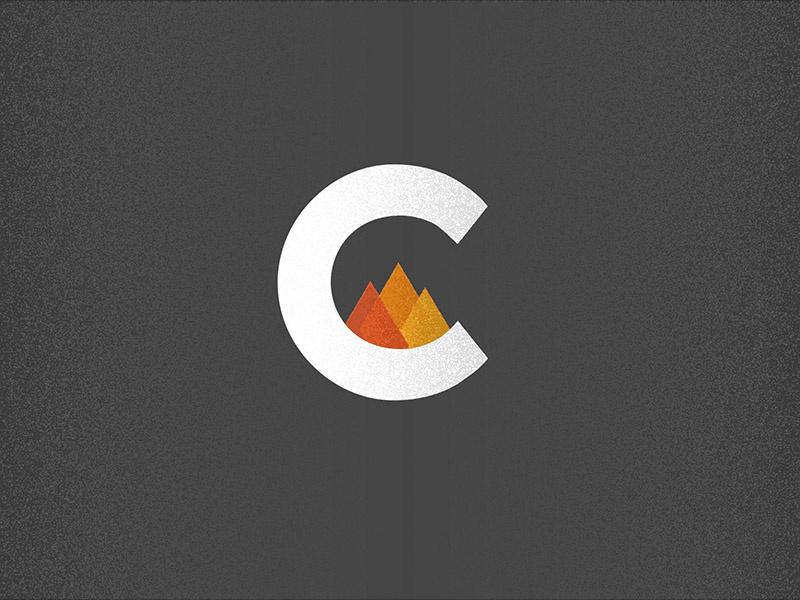 "C" logo concept icon texture c fire logo